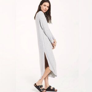 Z Supply Heathered Gray Slub Dress Small
